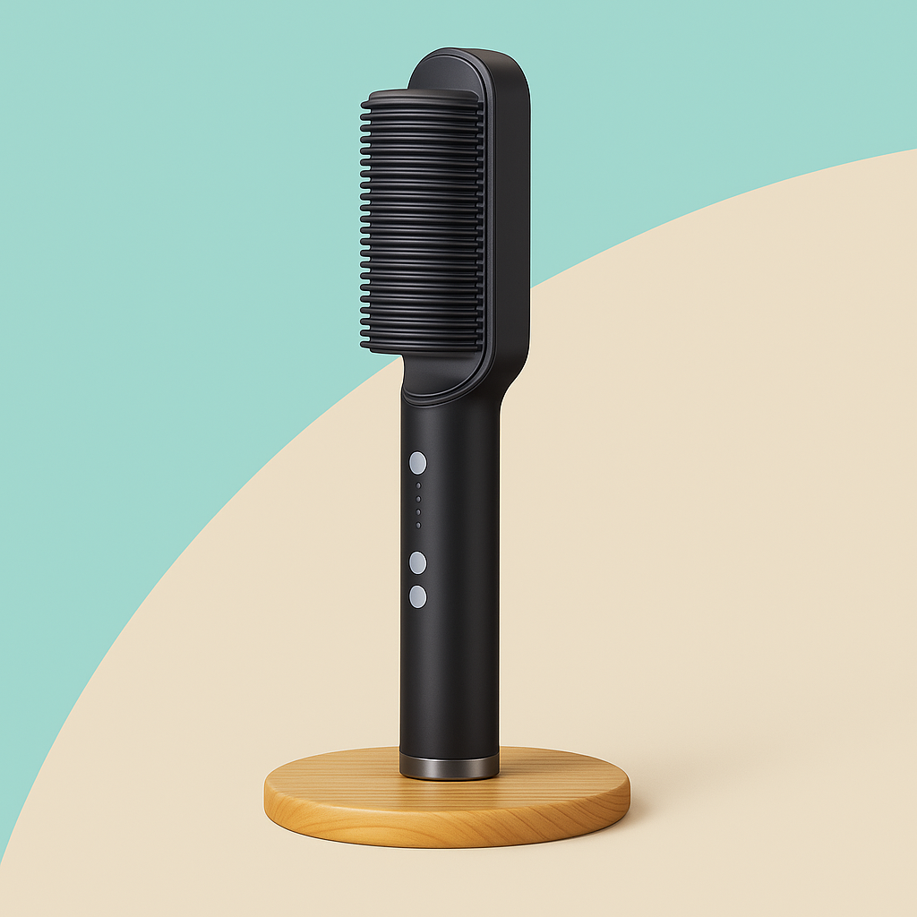 5-in-1 Straightening Brush - Straightens, Dries, Moisturizes, Styles, and Reduces Frizz