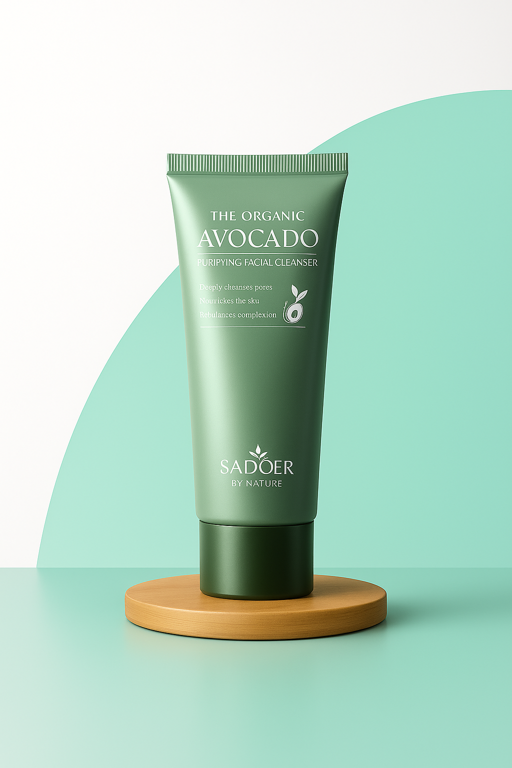 Limpador facial purificante orgânico de abacate