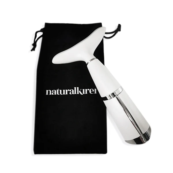 Double chin reducer with phototherapy, thermotherapy and vibration