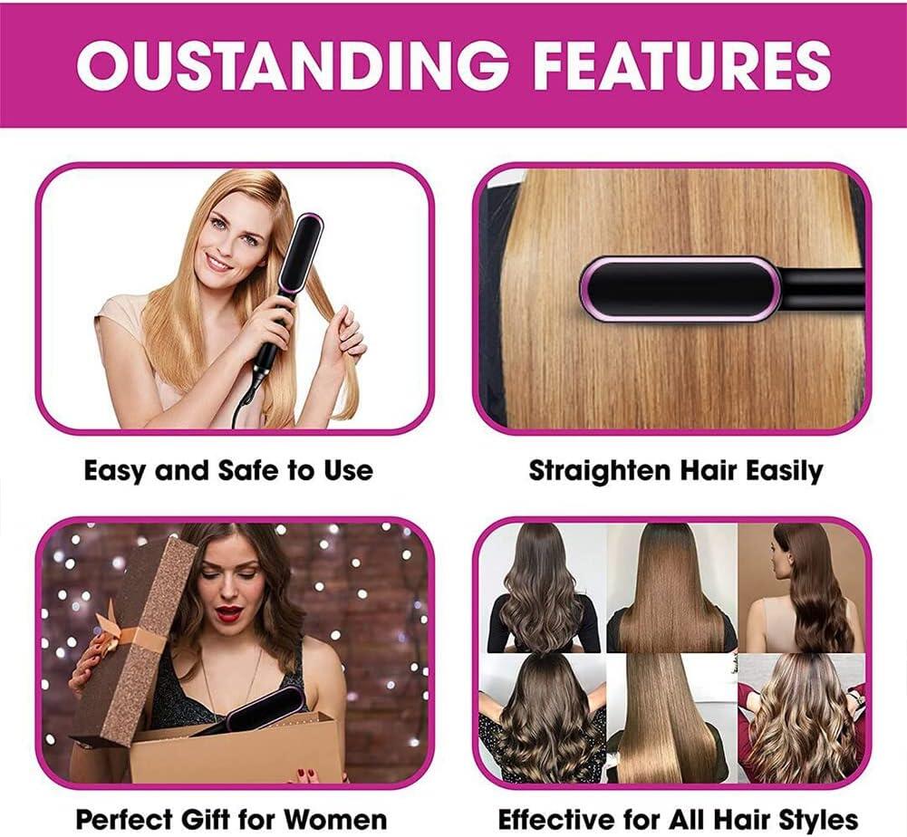 Electric Straightening Brush – Perfectly Straight Hair in Minutes