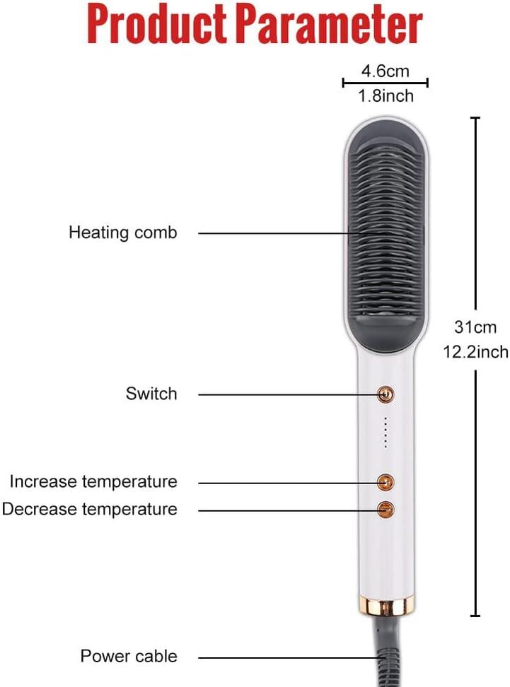 Plancha Eléctrica Cepillo Peine – Alisado Perfecto en Minutos