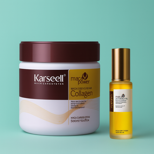 Karseell Mask + Aceite Esencial: Doble Nutrición - Tratamiento Capilar con Colágeno